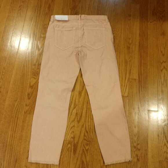 Loft Skinny Size 26 Crop Raw Hem Capri / Ankle Pants Side Slit - Picture 4 of 8